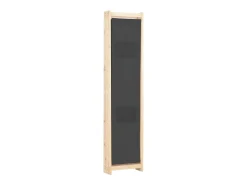Biombo divisor de 4 paneles de tela gris 160x170x4 cm ES754646