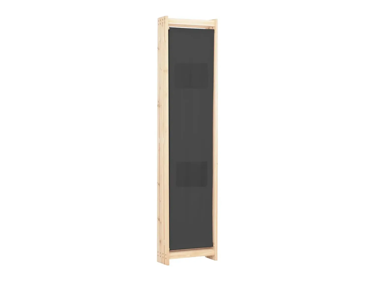 Biombo divisor de 4 paneles de tela gris 160x170x4 cm ES754646