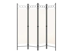 Biombo divisor de 4 paneles blanco 160x180 cm ES496126