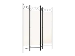 Biombo divisor de 4 paneles blanco 160x180 cm ES496126