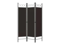 Biombo divisor de 3 paneles marrón 120x180 cm ES580050