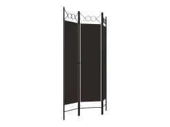 Biombo divisor de 3 paneles marrón 120x180 cm ES580050