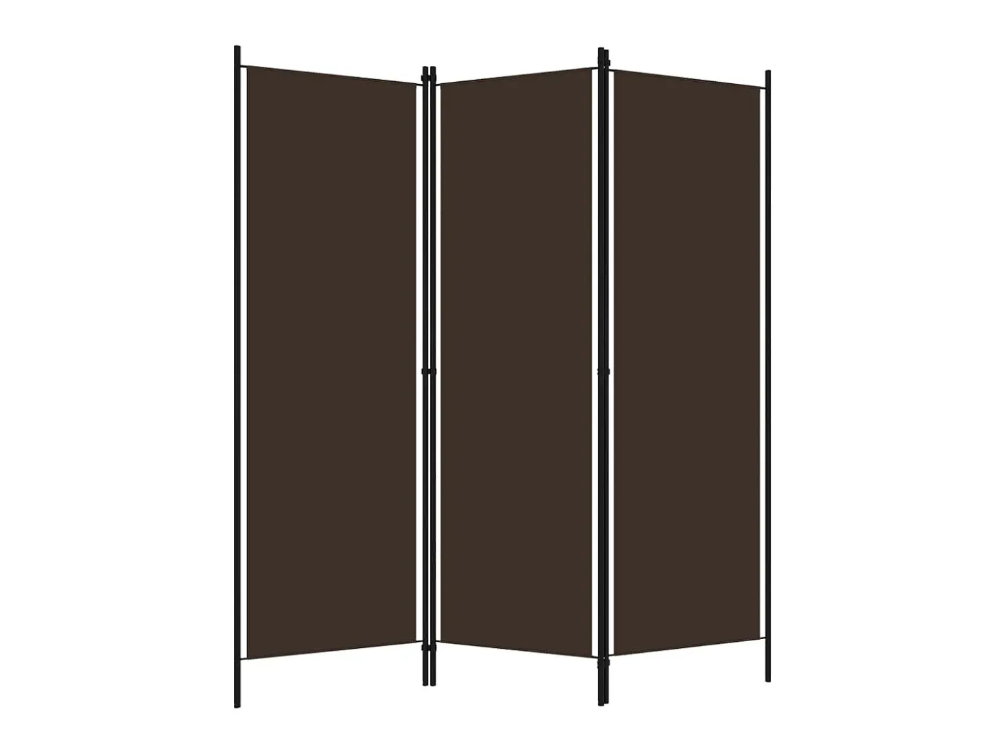 Biombo divisor de 3 paneles marrón 150x180 cm ES209823
