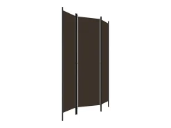 Biombo divisor de 3 paneles marrón 150x180 cm ES209823