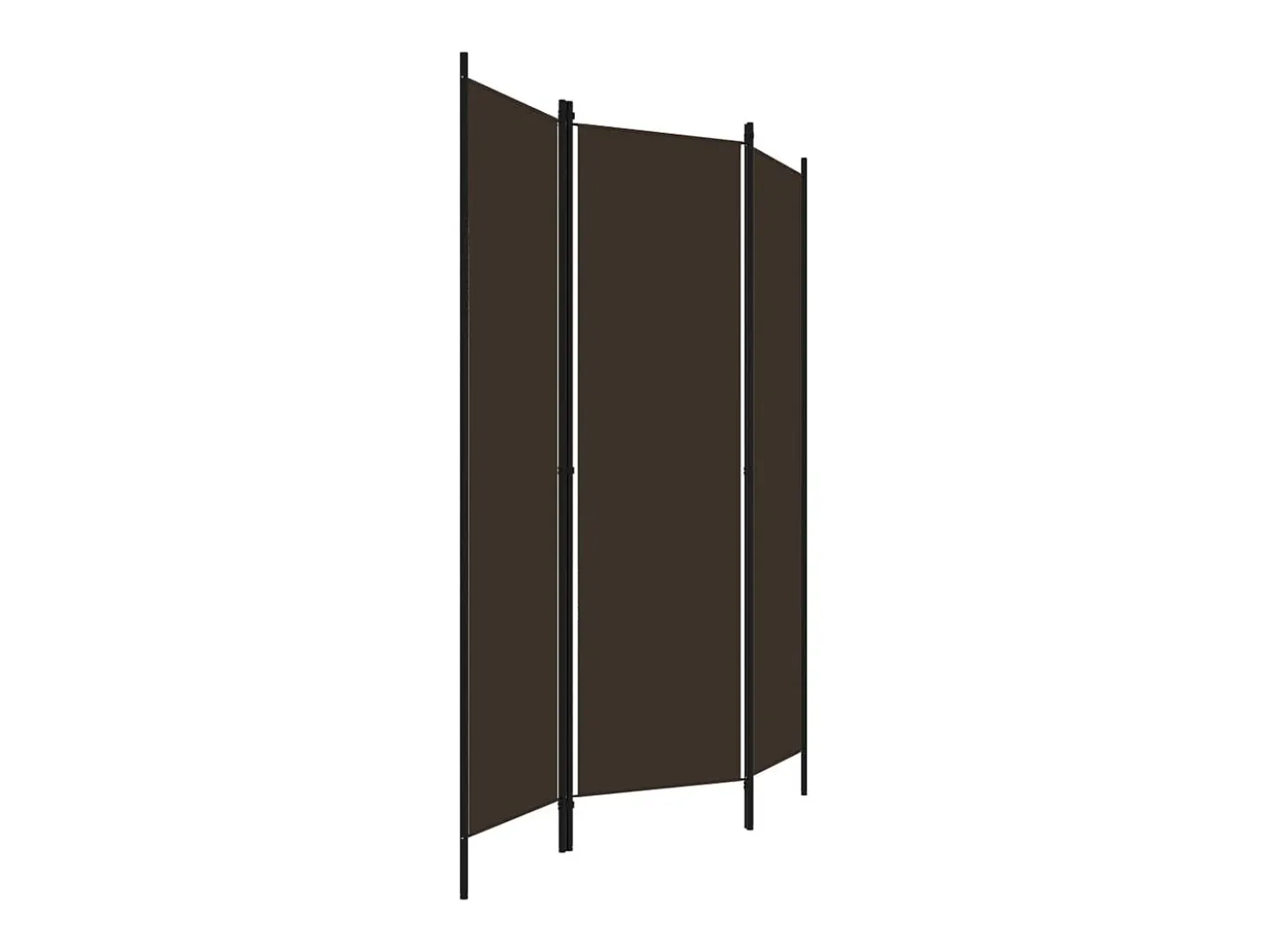 Biombo divisor de 3 paneles marrón 150x180 cm ES209823