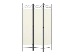 Biombo divisor de 3 paneles blanco 120x180 cm ES855392