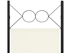 Biombo divisor de 3 paneles blanco 120x180 cm ES855392