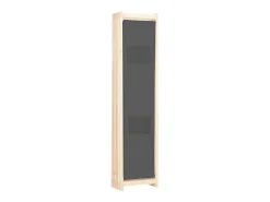 Biombo divisor de 6 paneles de tela gris 240x170x4 cm ES615698