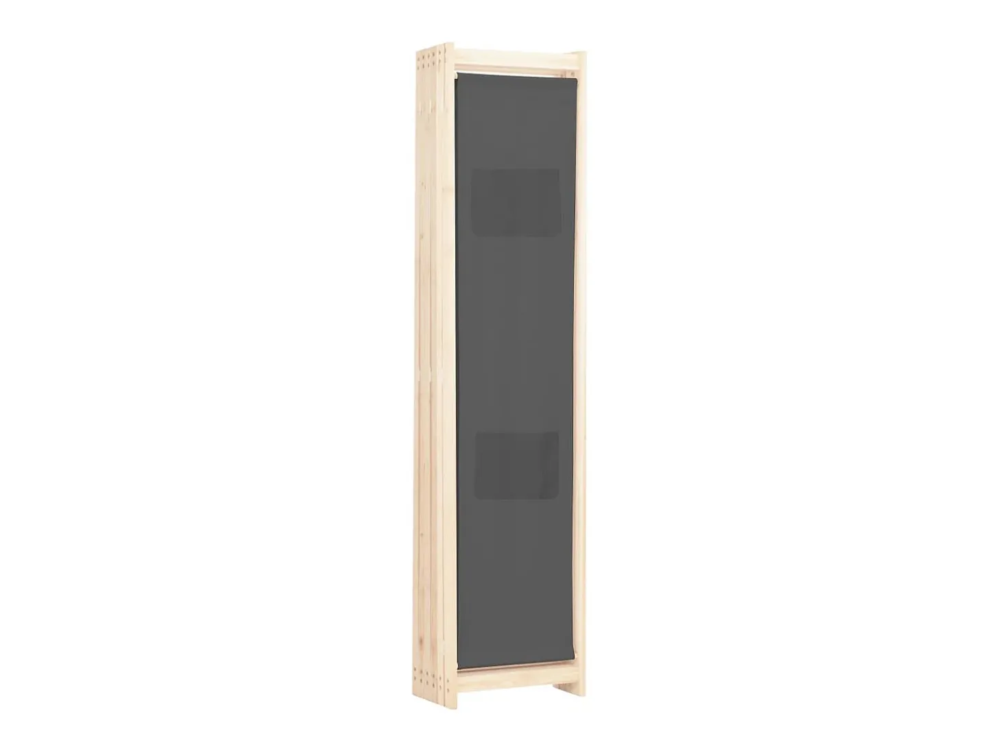 Biombo divisor de 6 paneles de tela gris 240x170x4 cm ES615698