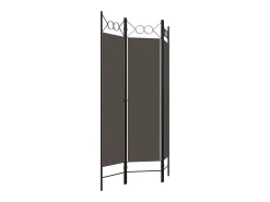 Biombo divisor de 3 paneles gris antracita 120x180 cm ES113514