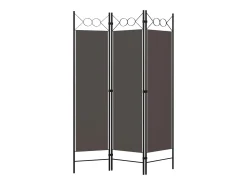 Biombo divisor de 3 paneles gris antracita 120x180 cm ES113514