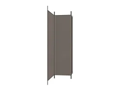 Biombo divisor de 3 paneles de tela gris antracita 150x220 cm ES864745