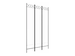 Biombo divisor de 3 paneles de tela blanco 120x200 cm ES567724