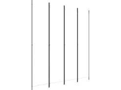 Biombo divisor de 4 paneles de tela blanco 200x220 cm ES952059