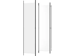 Biombo divisor de 4 paneles de tela blanco 200x220 cm ES952059