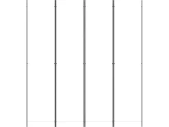 Biombo divisor de 4 paneles de tela blanco 200x220 cm ES952059