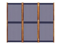 Biombo divisor de 3 paneles azul oscuro 210x180 cm ES914941