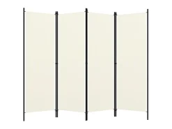Biombo divisor de 4 paneles blanco 200x180 cm ES289842