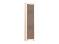 Biombo divisor de 6 paneles de tela marrón 240x170x4 cm ES264747