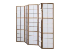 Biombo divisor de ambiente 220x175x2.2 cm marrón Shoji