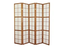Biombo divisor de ambiente 220x175x2.2 cm marrón Shoji