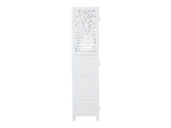 Biombo divisor de ambiente 170x120x2.2 cm blanco, paraviento de madera plegable de 3 paneles