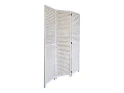 Biombo divisor de ambiente 120x2x170 cm blanco Paravent