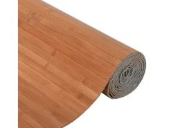 Biombo divisor de bambú marrón 165x400 cm ES922746