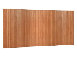 Biombo divisor de bambú marrón 165x400 cm ES922746