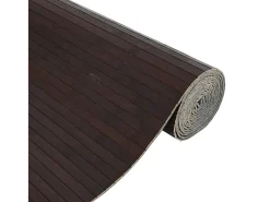 Biombo divisor de bambú marrón oscuro 165x400 cm ES834238