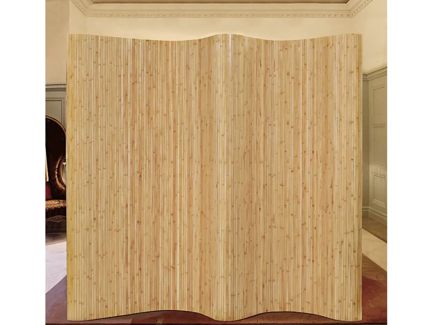 Biombo divisor de bambú natural 250x165 cm ES500787