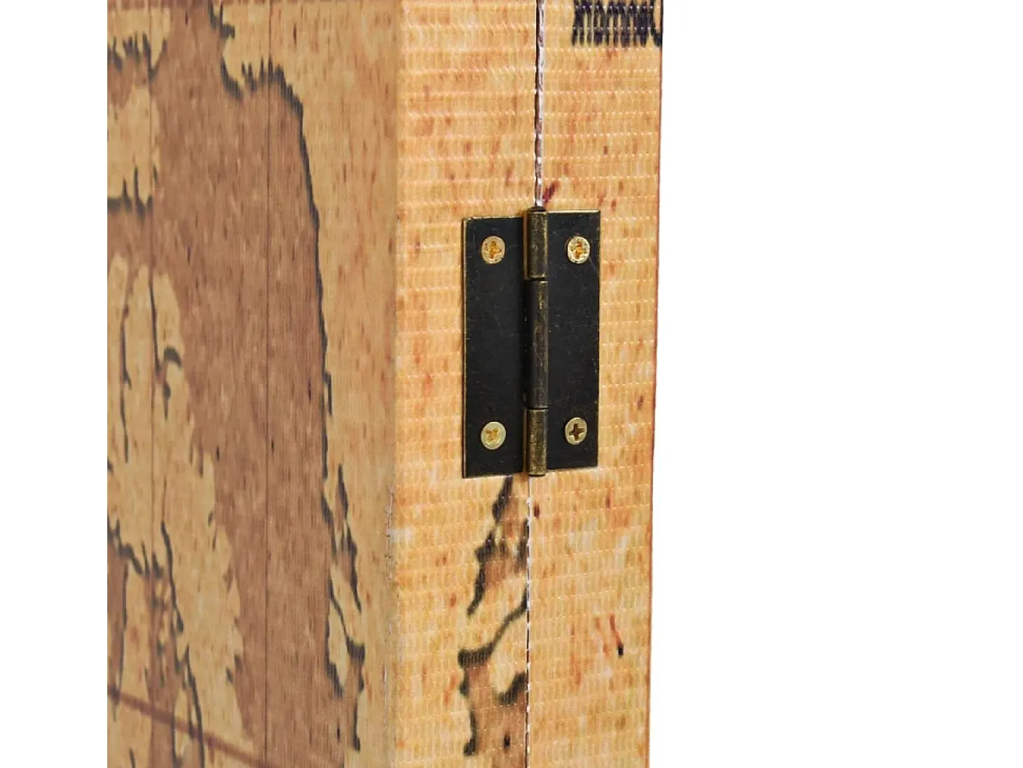 Biombo divisor plegable 160x170 cm mapamundi amarillo ES740844