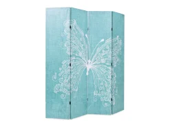 Biombo divisor plegable 160x170 cm mariposa azul ES378045