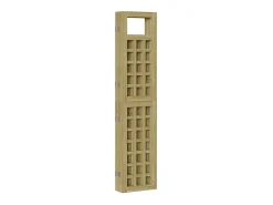 Biombo exterior plegable 5 piezas marrón 200 x 180 cm