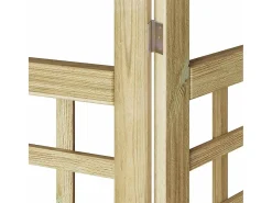 Biombo exterior plegable 5 piezas marrón 200 x 180 cm