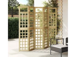 Biombo exterior plegable 5 piezas marrón 200 x 180 cm
