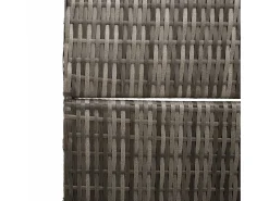 Biombo gris 195 x 180 cm poliratán