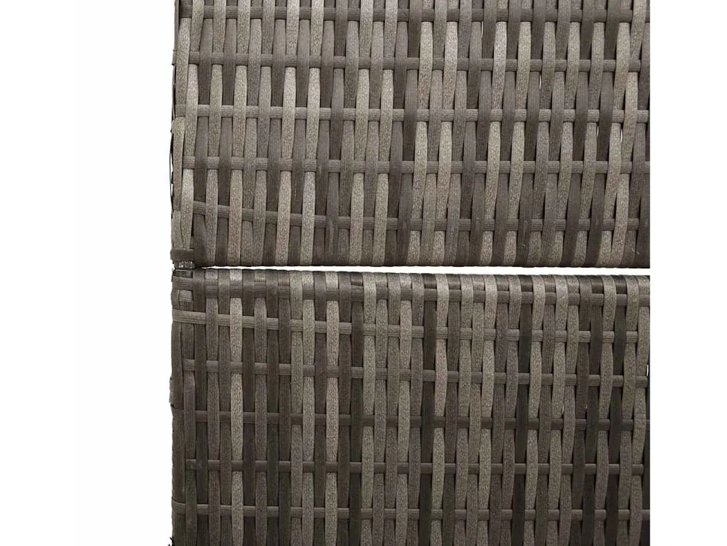 Biombo gris 195 x 180 cm poliratán