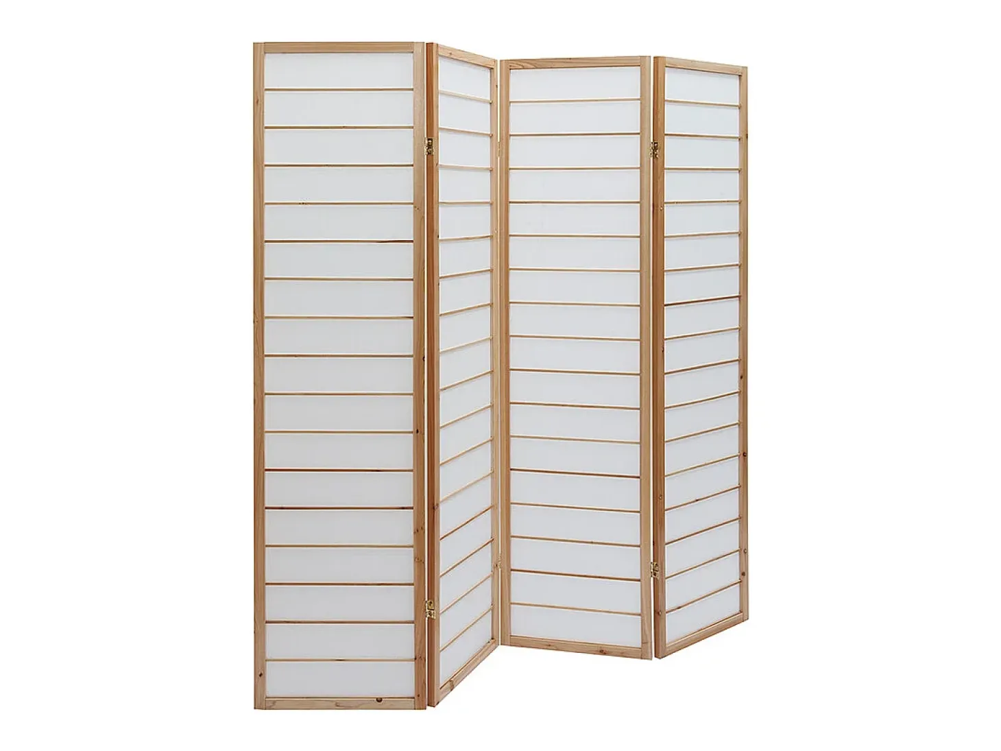 Biombo japonés de madera natural y papel de arroz GIBON