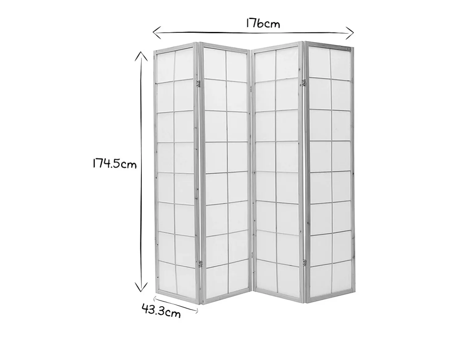 Biombo japonés de madera y papel IKUYO