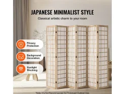 Biombo Japonés SucceBuy De 6 Paneles Para Separación De Ambientes
