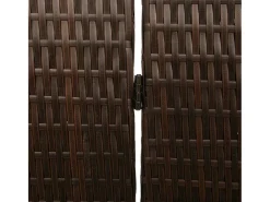Biombo marrón 146 x 180 cm. poliratán