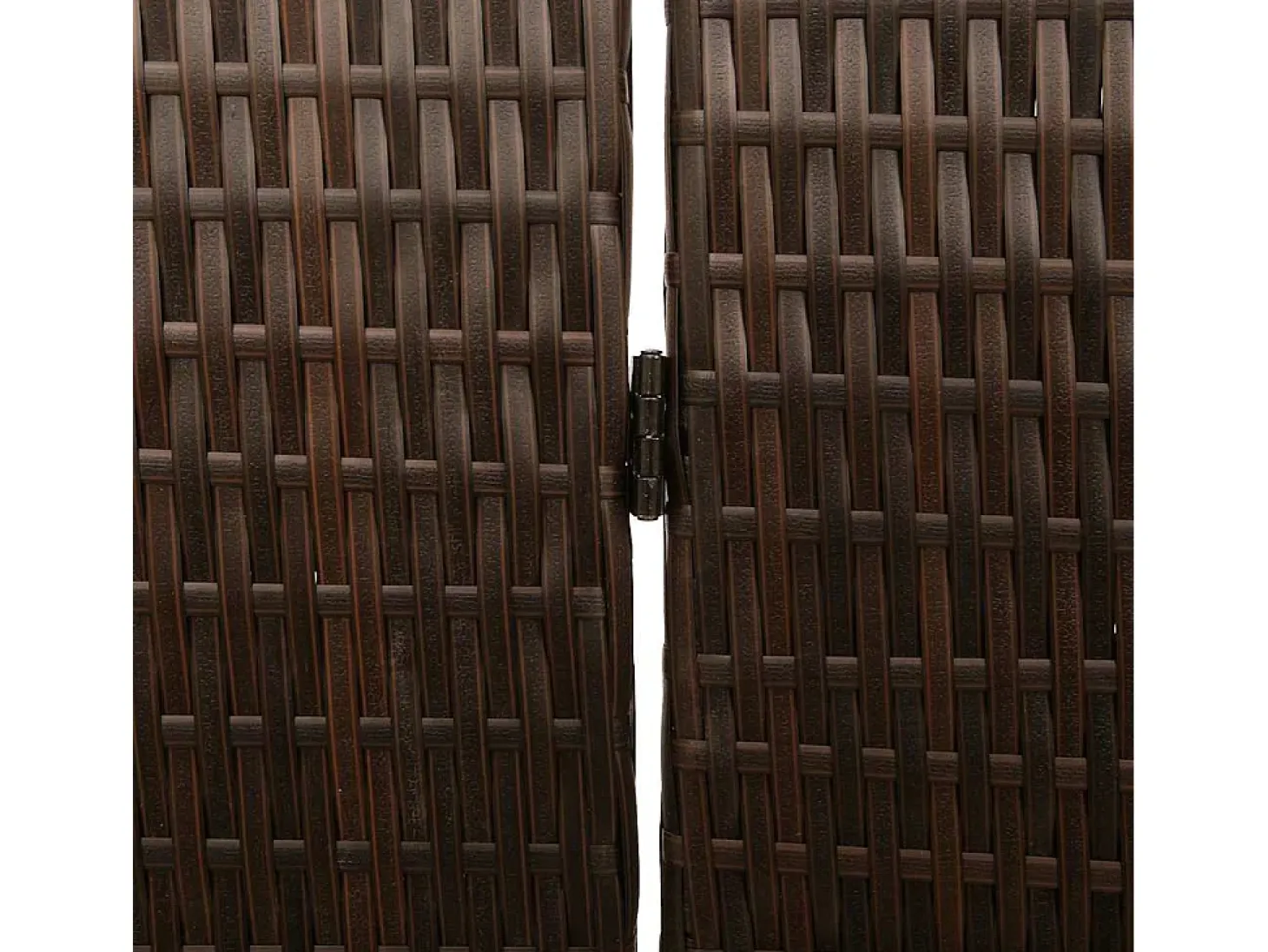 Biombo marrón 146 x 180 cm. poliratán