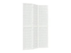Biombo plegable con 3 paneles estilo japonés blanco 120x170 cm ES815962