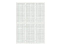 Biombo plegable con 3 paneles estilo japonés blanco 120x170 cm ES815962
