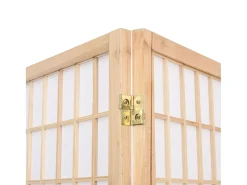 Biombo plegable con 6 paneles estilo japonés 240x170 cm ES807037