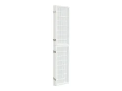 Biombo plegable con 4 paneles estilo japonés blanco 160x170 cm ES654972