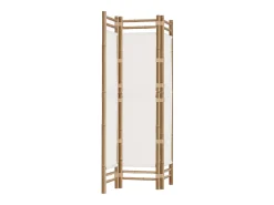 Biombo plegable de 3 paneles bambú y lona 120 cm ES613939