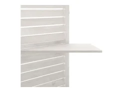 Biombo Separador 3 Paneles y 3 Estantes Librería Moderna Tiam Blanco