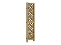 Biombo separador de 3 paneles madera maciza paulownia marrón ES278665